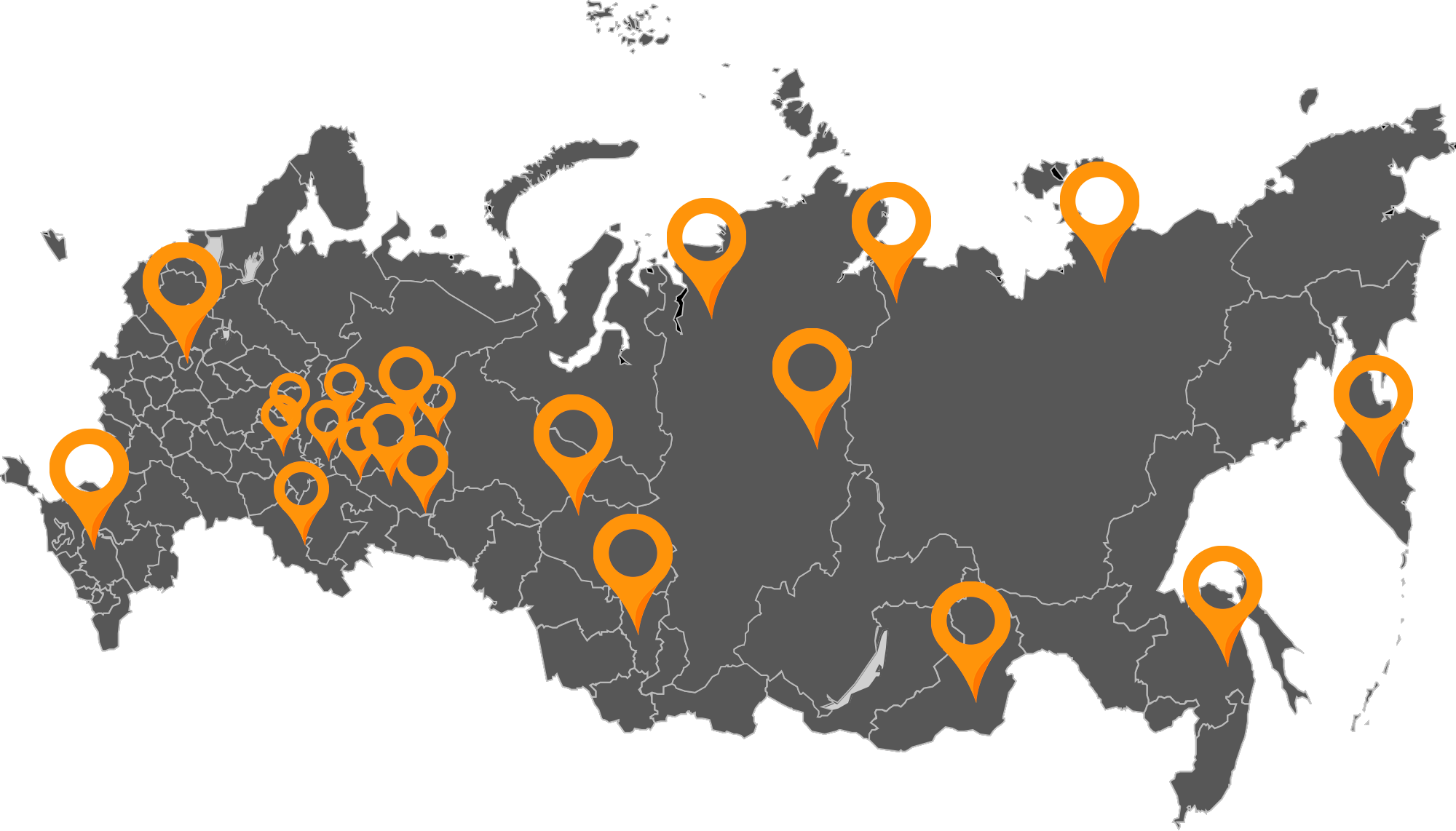 География присутствия свыше 30 городов