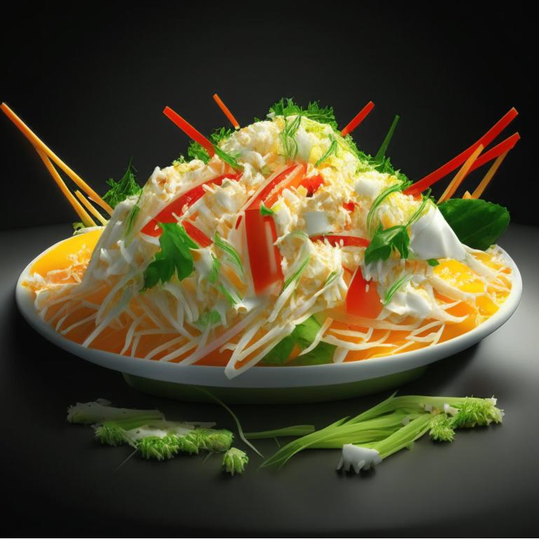 Крабовый салат с сыром