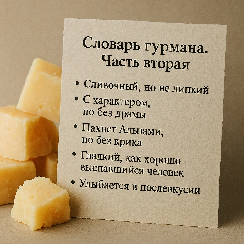Словарь гурмана. Часть вторая: сыр говорит, вы слышите?