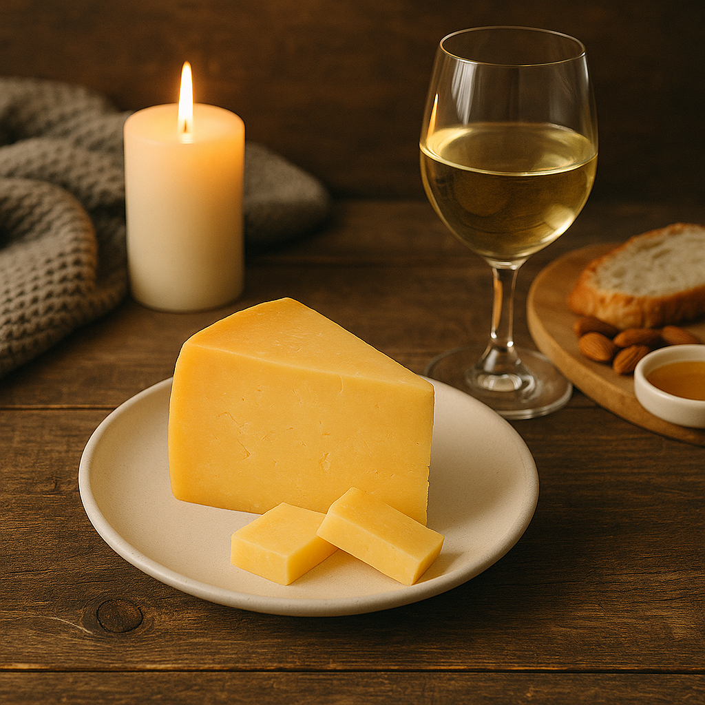 Сыр Чеддер молодой 50%, Крым: Настроение — сыр для душевных вечеров.