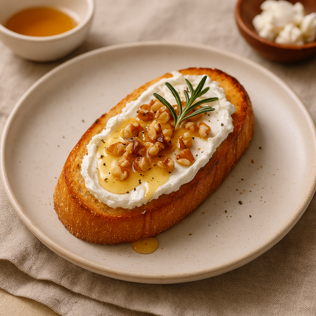 Тосты с козьим сыром: утро, которое захочется повторить.