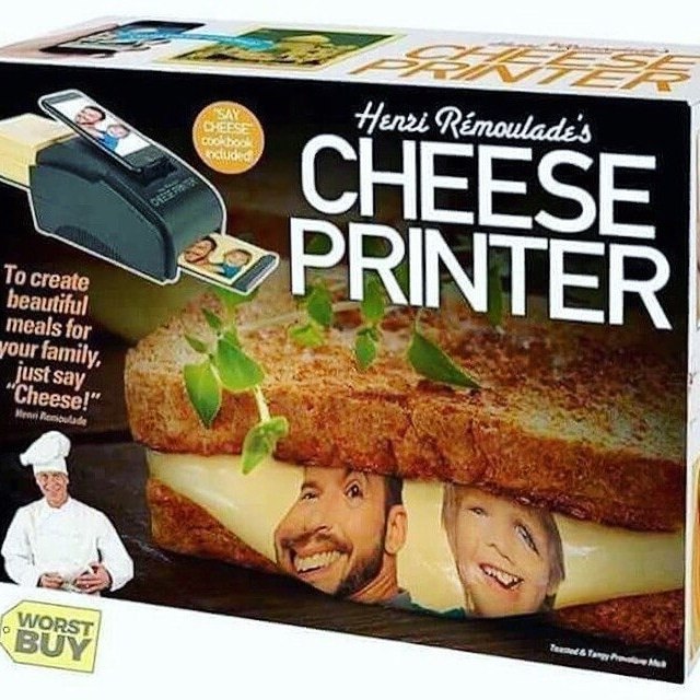 В копилку странных изобретений: сырный принтер