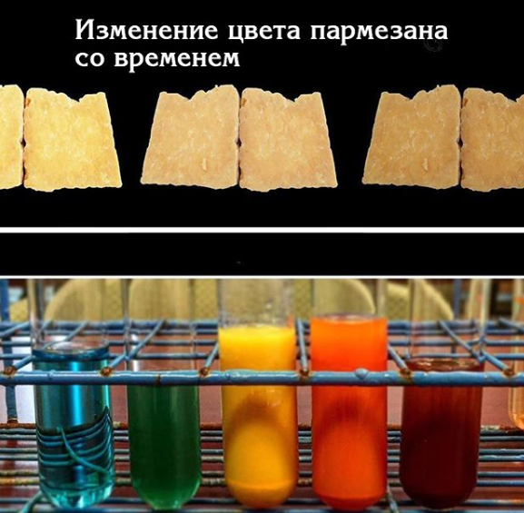 Почему пармезан такого цвета?