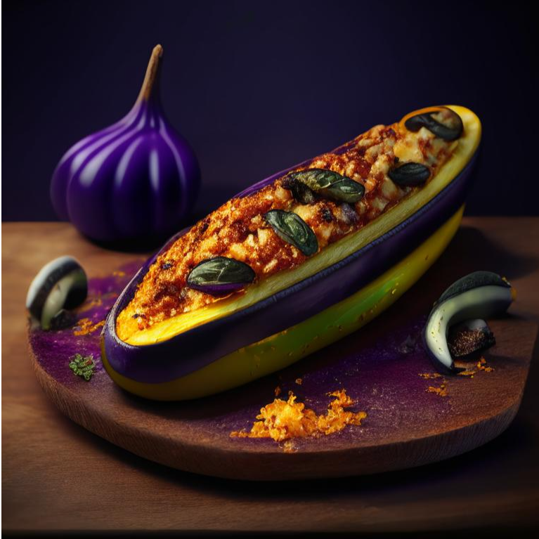 Фаршированные сыром баклажаны