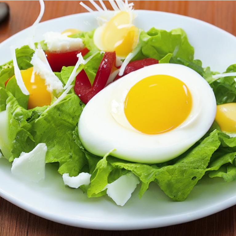 Салат с яйцом и сыром
