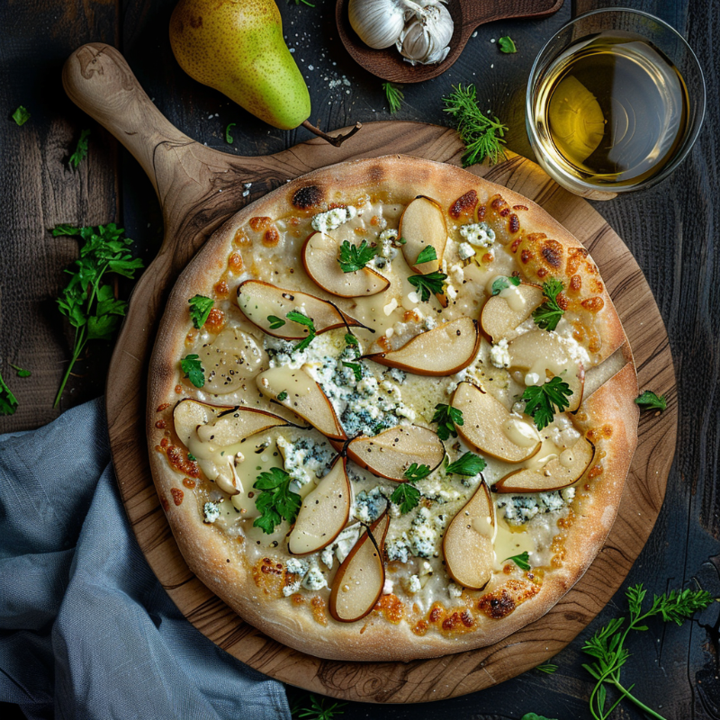 Пицца с грушей и Горгонзолой: Непревзойденное сочетание вкусов.