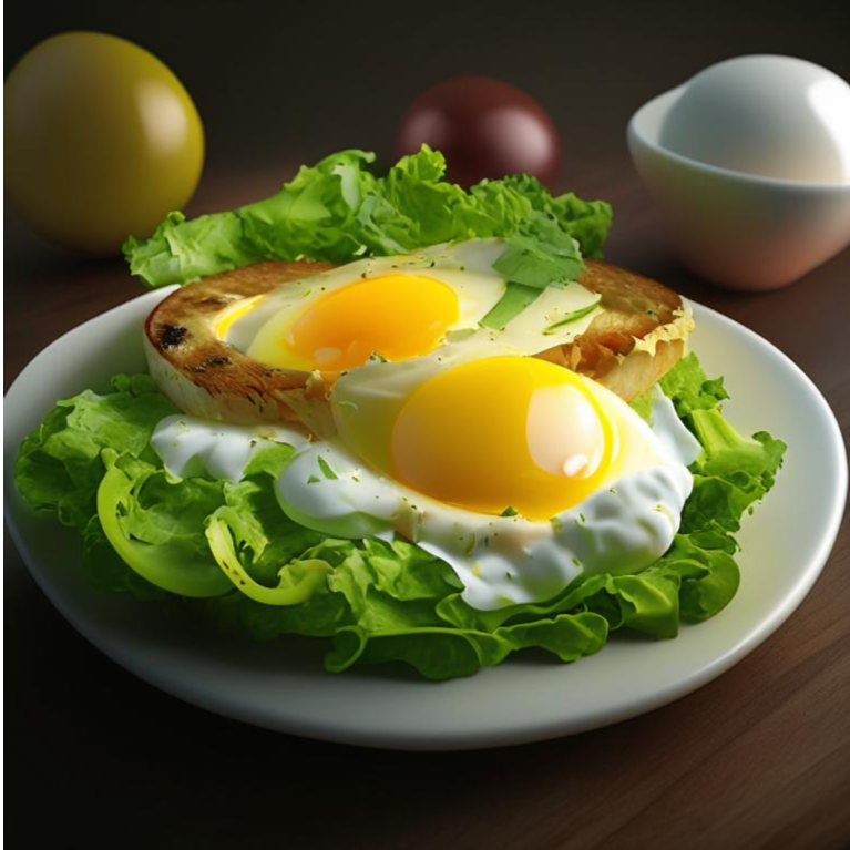 Салат с яйцом и сыром