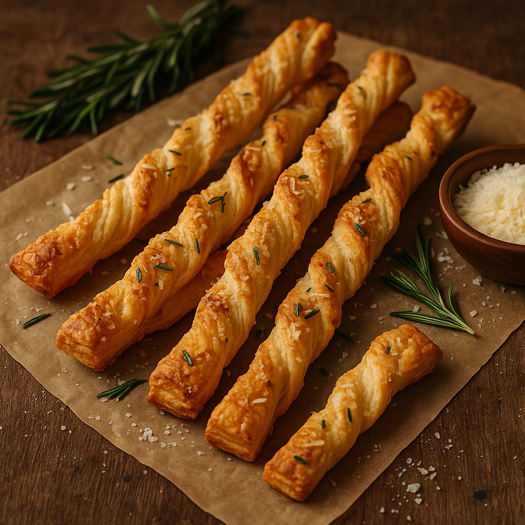 Детальный вид хрустящей сырной палочки с пармезаном и розмарином — текстура и аппетитная корочка