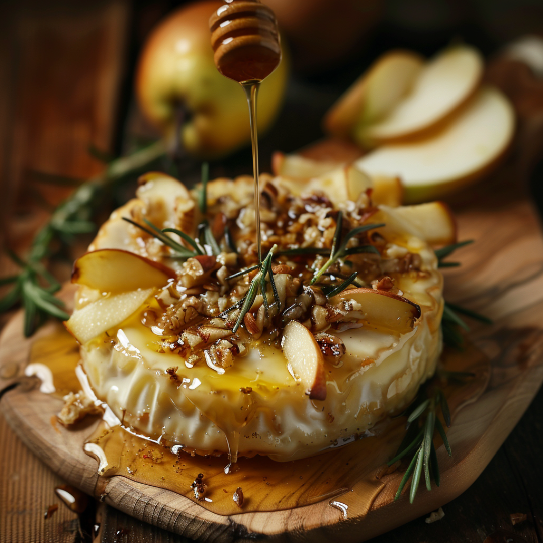 Ароматный камамбер с грушей, орехами и розмарином.