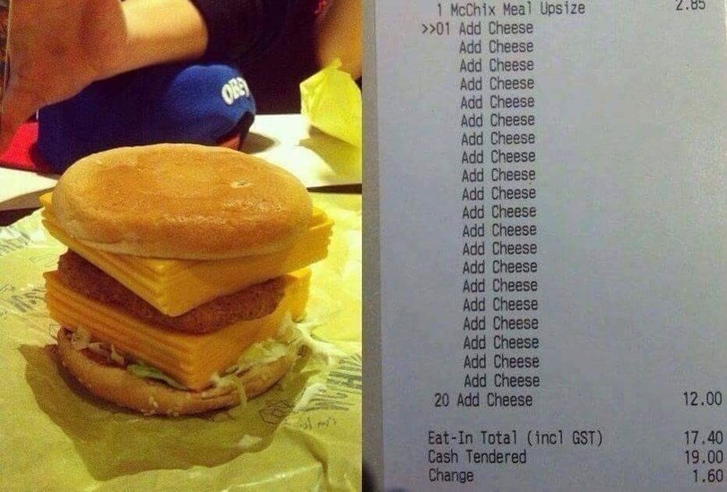 Вам добавить кусочек сыра?