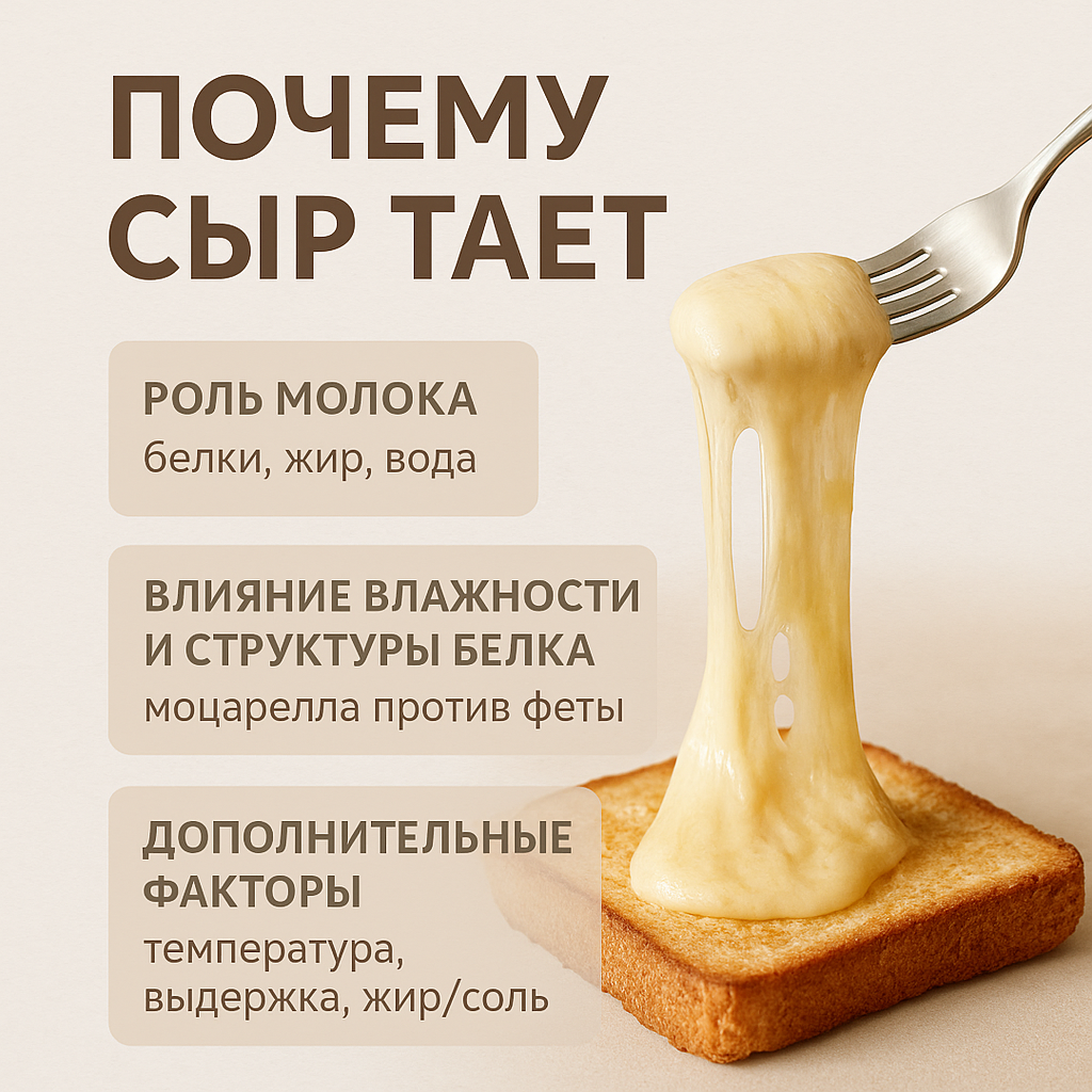 Почему сыр тает: немного волшебства с научной начинкой.