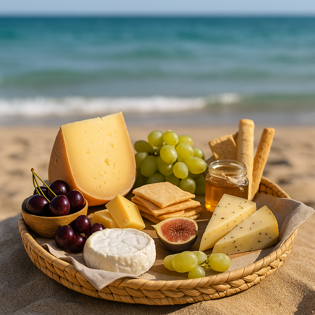 Пляжная тарелка: сыр, который хочет на солнце.