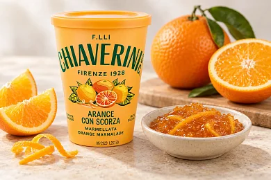 Джем из апельсинов с цедрой Chiaverini, 320 г, Италия