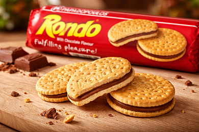 Печенье-сэндвич "Рондо" с шоколадным кремом Papadopoulos 250г