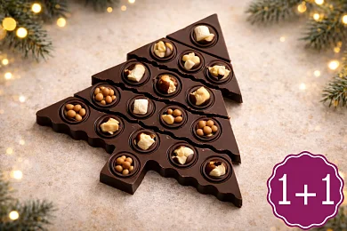 Шоколад темный с орехами "Елка" 130г