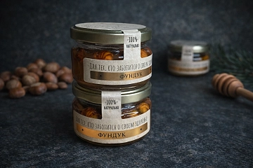 Орехи в меду «Фундук» 100г