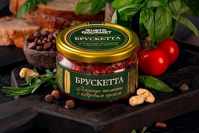 Брускетта из вяленых томатов с кедровым орехом, Густо Гурмэ 180г