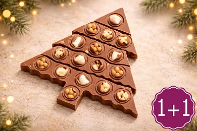 Шоколад молочный с орехами "Елка" 130г