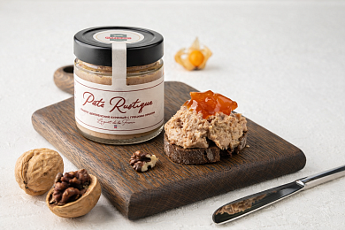 Паштет деревенский куриный с грецким орехом ТМ Карнеззо, 160г