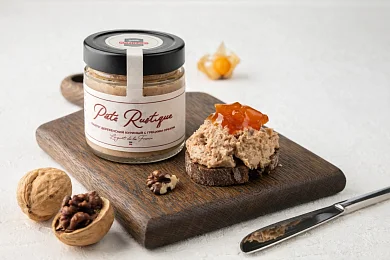 Паштет деревенский куриный с грецким орехом ТМ Карнеззо, 160г