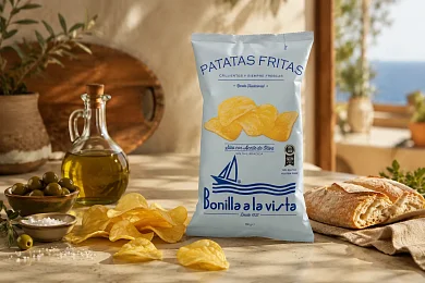 Чипсы картофельные без соли Bonilla a la Vista, 150г, пакет