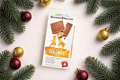 Шоколад молочный с карамельной крошкой Swiss Dream 100г