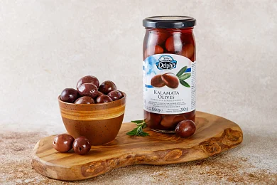 Маслины с косточкой Каламата в рассоле "Delphi" 350г